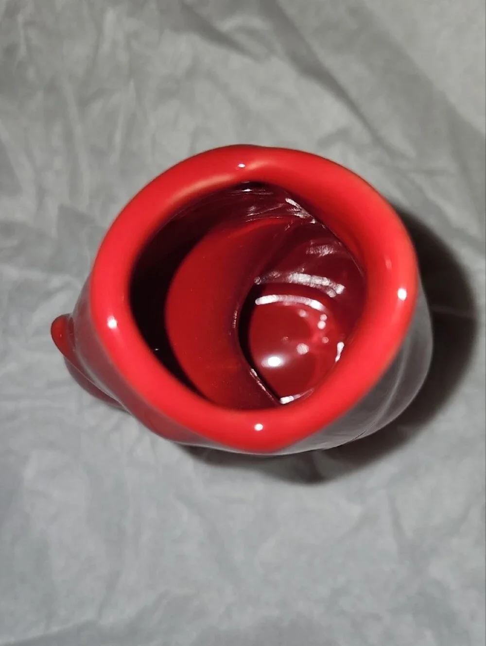 Red Ceramic Fish Gurgle Pot Vase/pitcher-